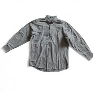 Chaps Men’s Grey Oxford Button Down Shirt - Wrinkle Free - Medium